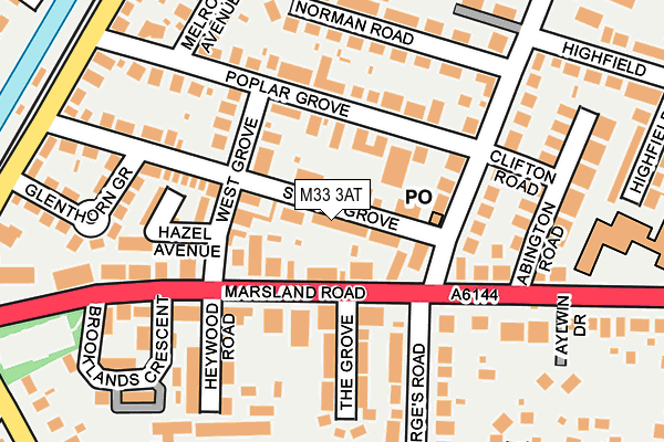 M33 3AT map - OS OpenMap – Local (Ordnance Survey)