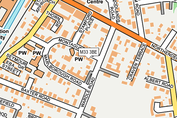 M33 3BE map - OS OpenMap – Local (Ordnance Survey)