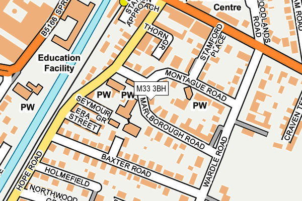 M33 3BH map - OS OpenMap – Local (Ordnance Survey)