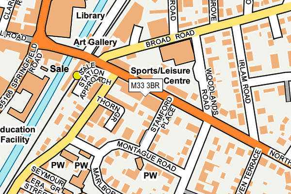 M33 3BR map - OS OpenMap – Local (Ordnance Survey)