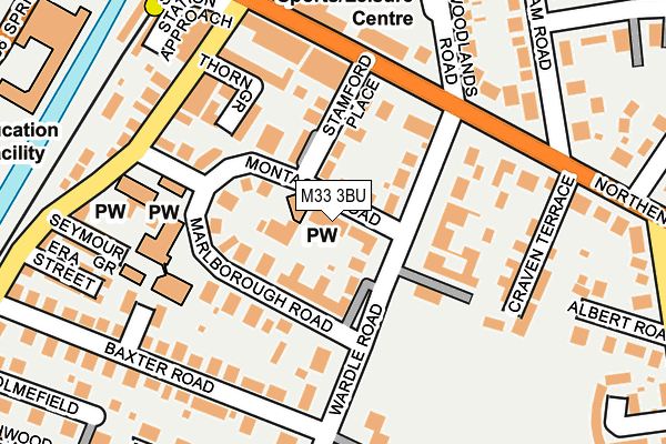 M33 3BU map - OS OpenMap – Local (Ordnance Survey)