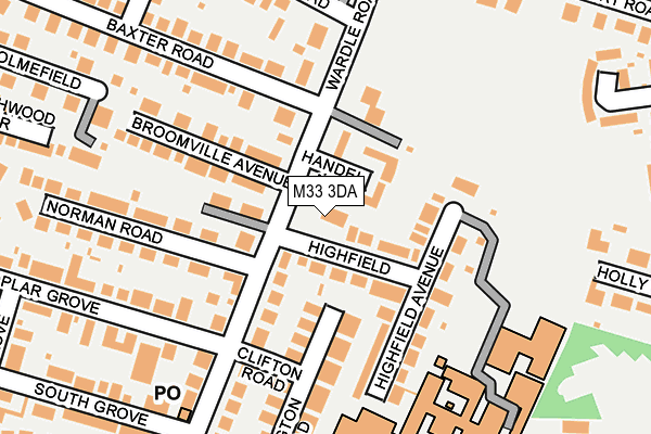 M33 3DA map - OS OpenMap – Local (Ordnance Survey)