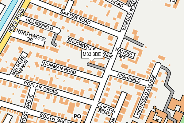 M33 3DE map - OS OpenMap – Local (Ordnance Survey)