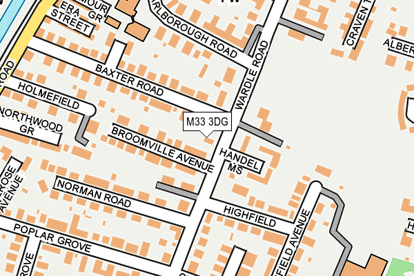 M33 3DG map - OS OpenMap – Local (Ordnance Survey)
