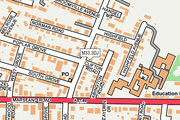 M33 3DJ map - OS OpenMap – Local (Ordnance Survey)