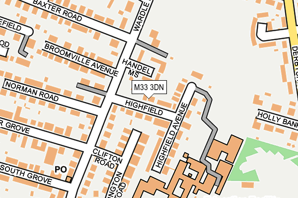 M33 3DN map - OS OpenMap – Local (Ordnance Survey)