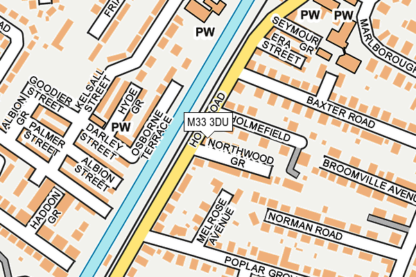 M33 3DU map - OS OpenMap – Local (Ordnance Survey)