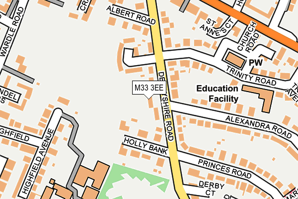 M33 3EE map - OS OpenMap – Local (Ordnance Survey)