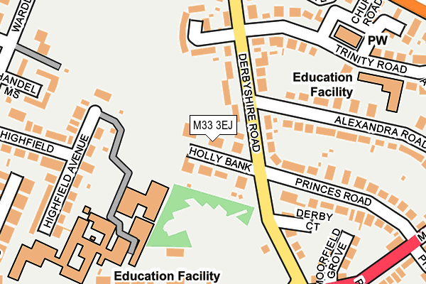 M33 3EJ map - OS OpenMap – Local (Ordnance Survey)