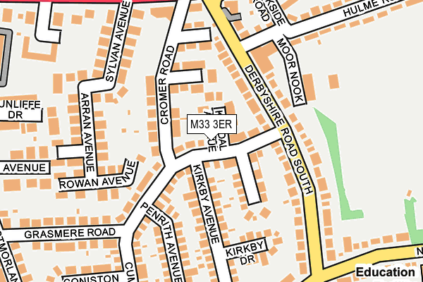 M33 3ER map - OS OpenMap – Local (Ordnance Survey)