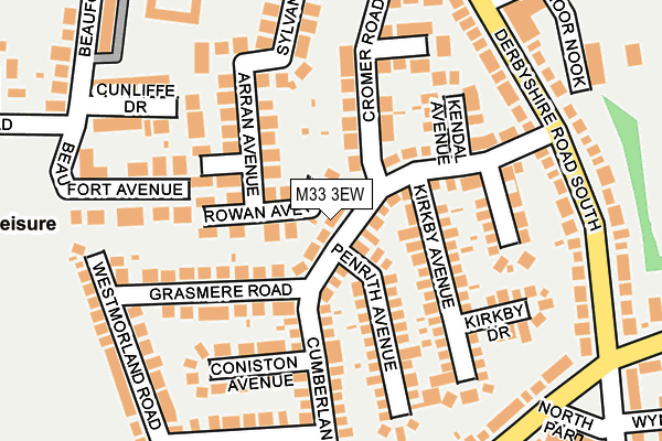 M33 3EW map - OS OpenMap – Local (Ordnance Survey)