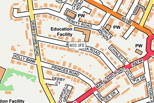 M33 3FE map - OS OpenMap – Local (Ordnance Survey)