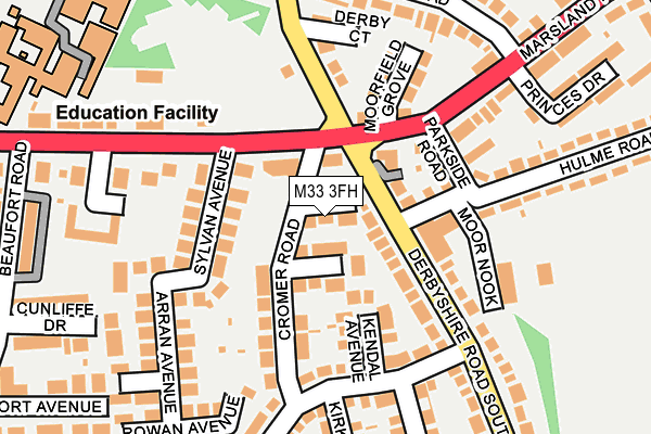 M33 3FH map - OS OpenMap – Local (Ordnance Survey)