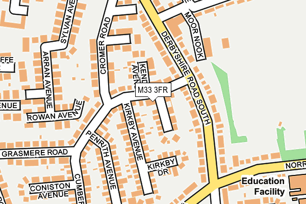 M33 3FR map - OS OpenMap – Local (Ordnance Survey)