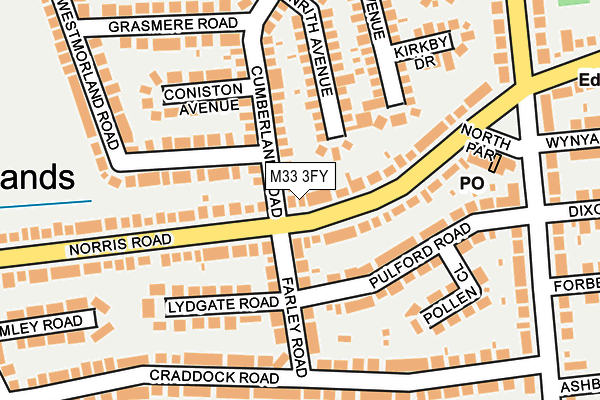 M33 3FY map - OS OpenMap – Local (Ordnance Survey)