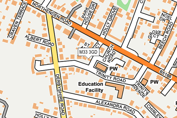 M33 3GD map - OS OpenMap – Local (Ordnance Survey)