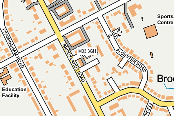 M33 3GH map - OS OpenMap – Local (Ordnance Survey)