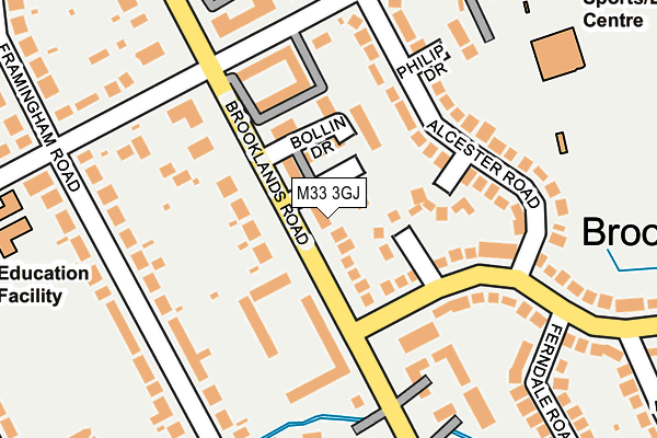 M33 3GJ map - OS OpenMap – Local (Ordnance Survey)
