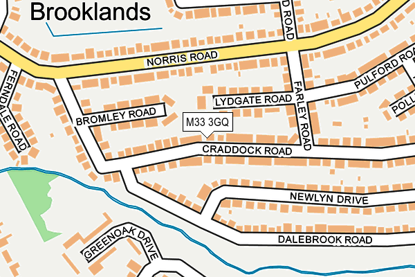 M33 3GQ map - OS OpenMap – Local (Ordnance Survey)