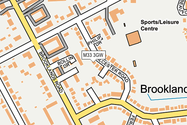 M33 3GW map - OS OpenMap – Local (Ordnance Survey)