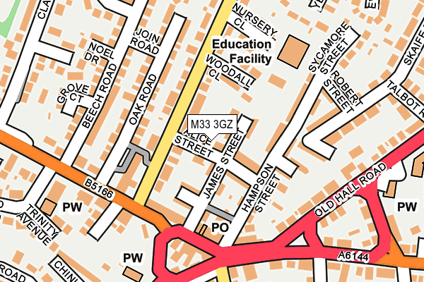 M33 3GZ map - OS OpenMap – Local (Ordnance Survey)
