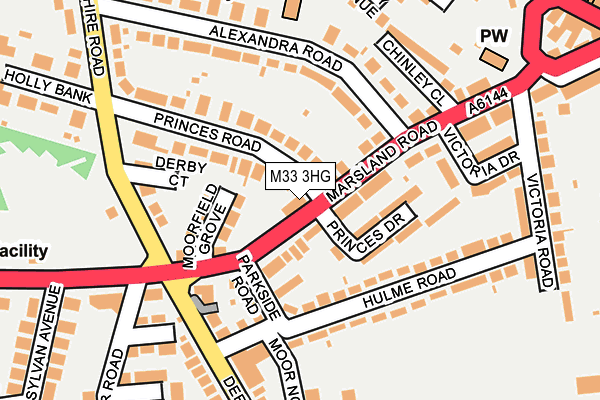 M33 3HG map - OS OpenMap – Local (Ordnance Survey)