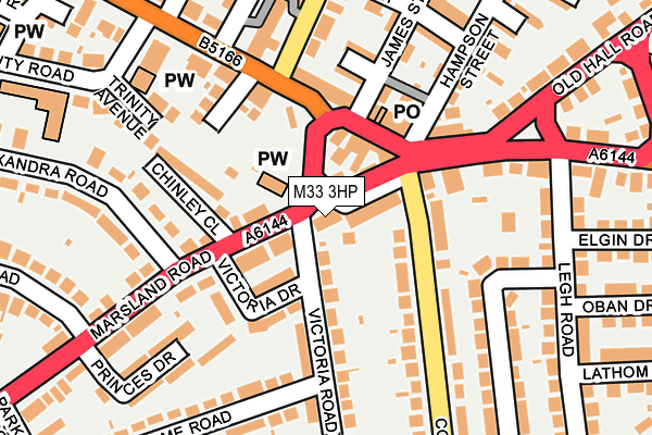M33 3HP map - OS OpenMap – Local (Ordnance Survey)