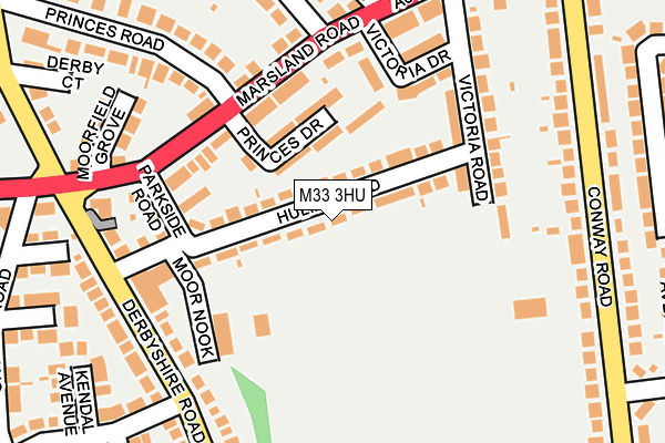 M33 3HU map - OS OpenMap – Local (Ordnance Survey)