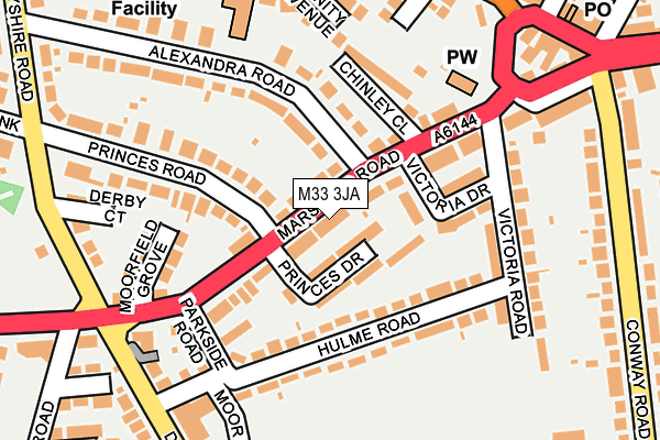 M33 3JA map - OS OpenMap – Local (Ordnance Survey)