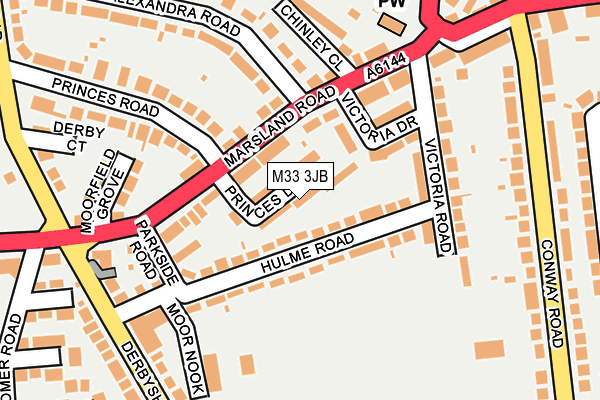 M33 3JB map - OS OpenMap – Local (Ordnance Survey)