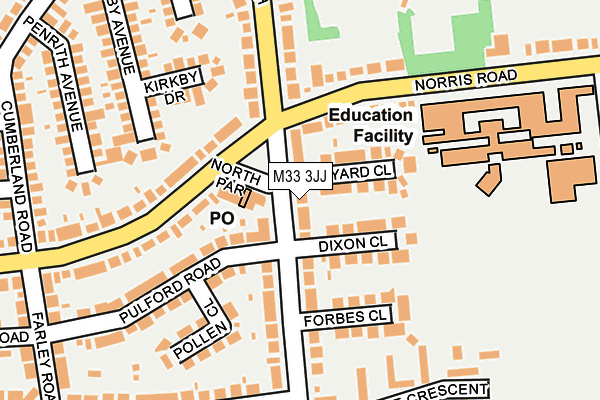 M33 3JJ map - OS OpenMap – Local (Ordnance Survey)