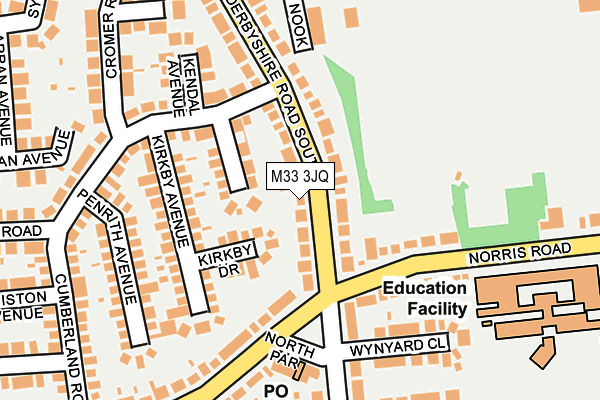 M33 3JQ map - OS OpenMap – Local (Ordnance Survey)