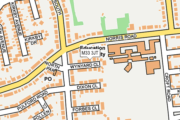 M33 3JT map - OS OpenMap – Local (Ordnance Survey)