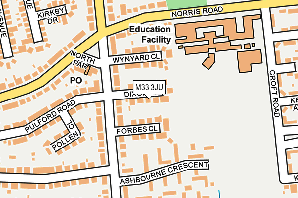 M33 3JU map - OS OpenMap – Local (Ordnance Survey)