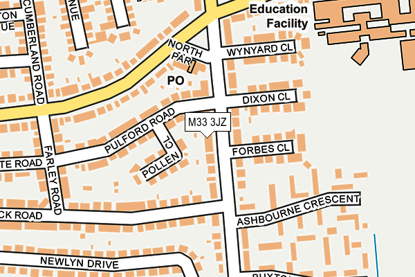 M33 3JZ map - OS OpenMap – Local (Ordnance Survey)