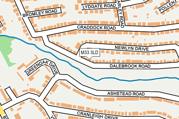 M33 3LD map - OS OpenMap – Local (Ordnance Survey)