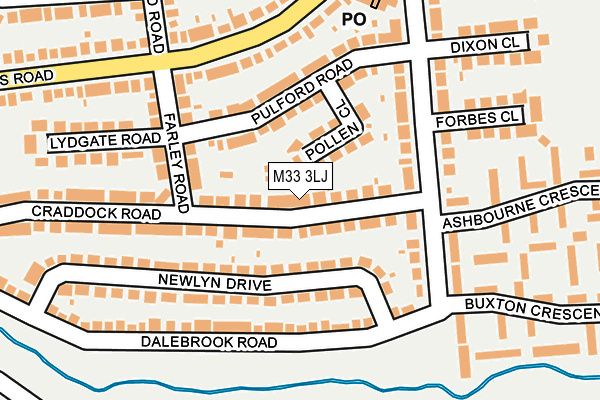 M33 3LJ map - OS OpenMap – Local (Ordnance Survey)