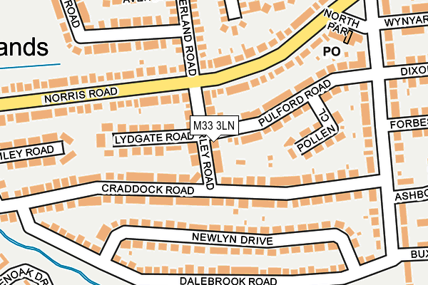 M33 3LN map - OS OpenMap – Local (Ordnance Survey)