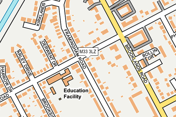 M33 3LZ map - OS OpenMap – Local (Ordnance Survey)