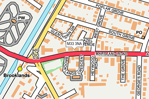 M33 3NA map - OS OpenMap – Local (Ordnance Survey)