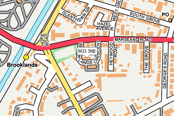 M33 3NB map - OS OpenMap – Local (Ordnance Survey)
