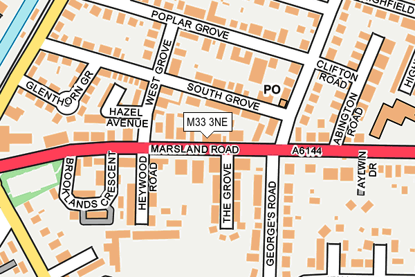 M33 3NE map - OS OpenMap – Local (Ordnance Survey)