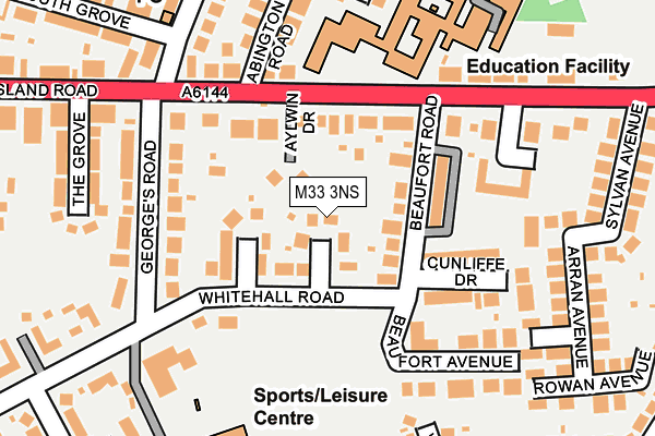 M33 3NS map - OS OpenMap – Local (Ordnance Survey)