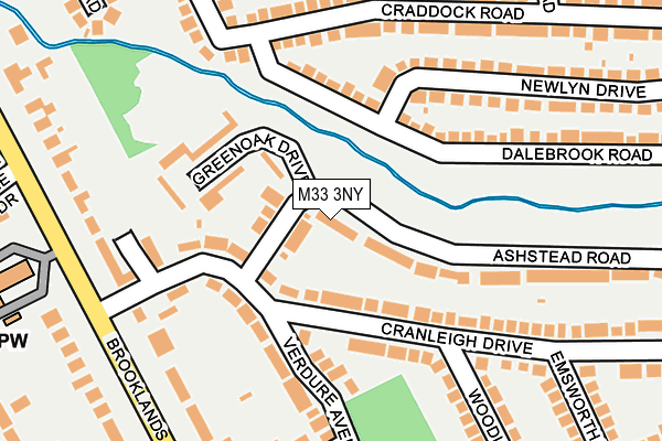 M33 3NY map - OS OpenMap – Local (Ordnance Survey)