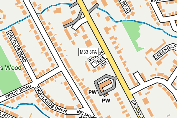 M33 3PA map - OS OpenMap – Local (Ordnance Survey)