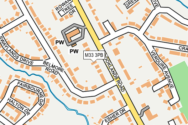 M33 3PB map - OS OpenMap – Local (Ordnance Survey)