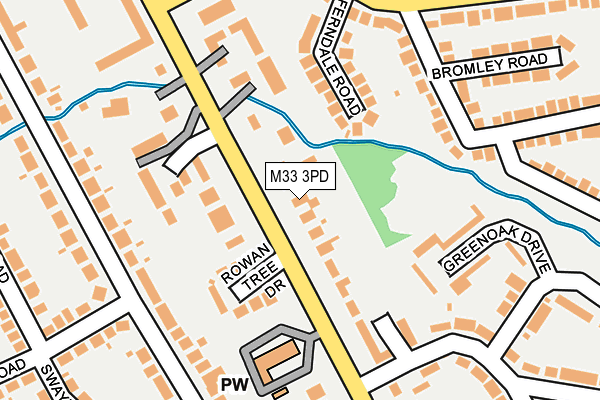 M33 3PD map - OS OpenMap – Local (Ordnance Survey)