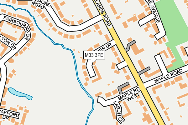 M33 3PE map - OS OpenMap – Local (Ordnance Survey)