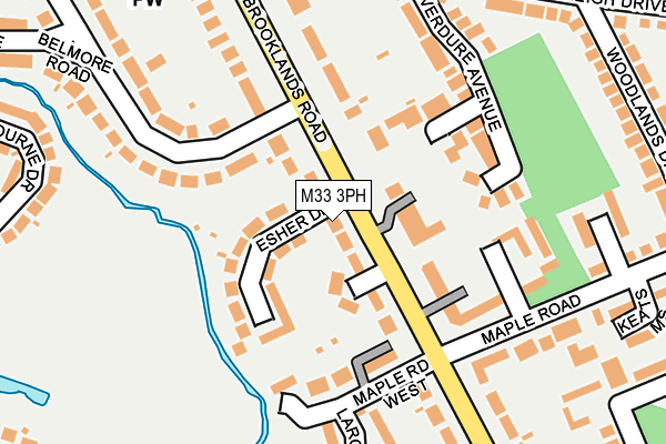 M33 3PH map - OS OpenMap – Local (Ordnance Survey)