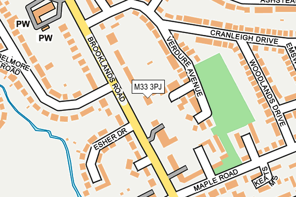 M33 3PJ map - OS OpenMap – Local (Ordnance Survey)